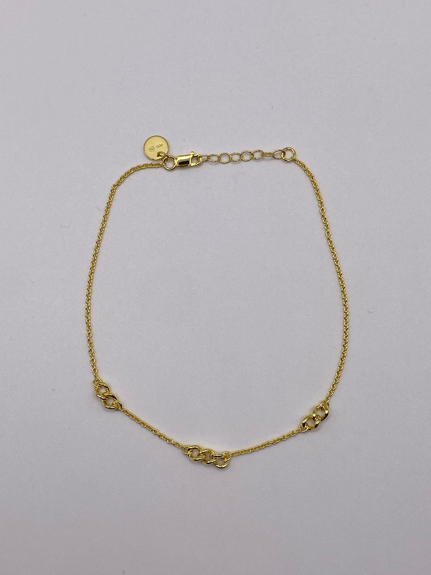 18K Yellow Gold Plated - Link Anklet